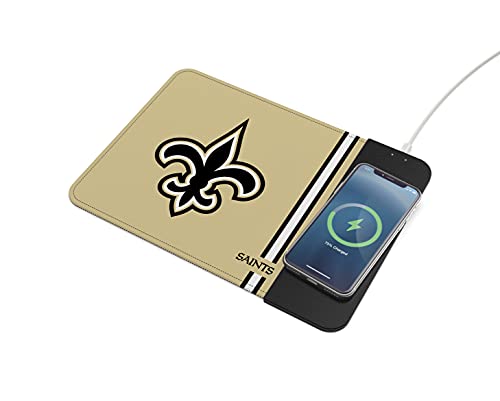 SOAR NFL Wireless Charging Mouse Pad, New Orleans Saints - Image 1