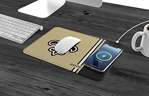 SOAR NFL Wireless Charging Mouse Pad, New Orleans Saints - Image 2