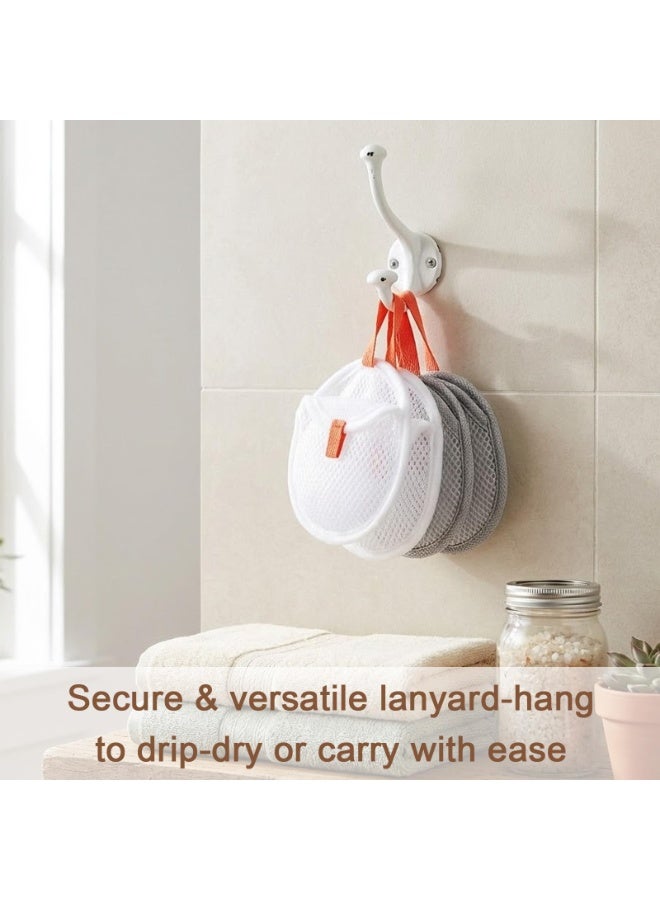 4Pcs Mesh Soap Bags With Drawstring Hangable Exfoliating Soap Pouch Foam Net Soap Saver Bag For Shower Face Body Clean 4.9*4.13 Inch - Image 4
