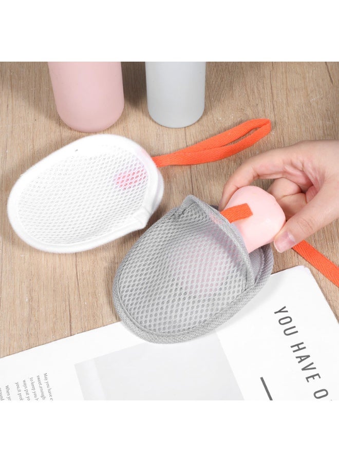 4Pcs Mesh Soap Bags With Drawstring Hangable Exfoliating Soap Pouch Foam Net Soap Saver Bag For Shower Face Body Clean 4.9*4.13 Inch - Image 3