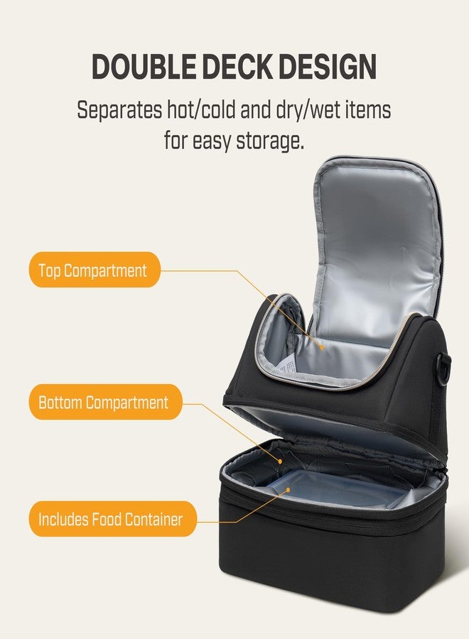 إيفر فن صندوق غداء قابل للتمدد من Everfun للنساء مع حاوية، حقيبة غداء مزدوجة الطبقات معزولة ومضادة للتسرب وحقيبة تبريد كبيرة مع حزام قابل للتعديل - Image 3