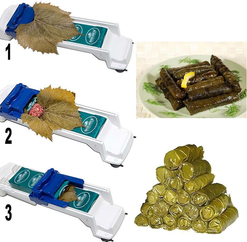 Grape and Kale Leaves Rolling Machine - Easy to Use, Three Levels of Roll Size, Healthy Materials, Rubber Legs for Stability, Lightweight, Easy to Clean Perfect for All Mashers - Image 4