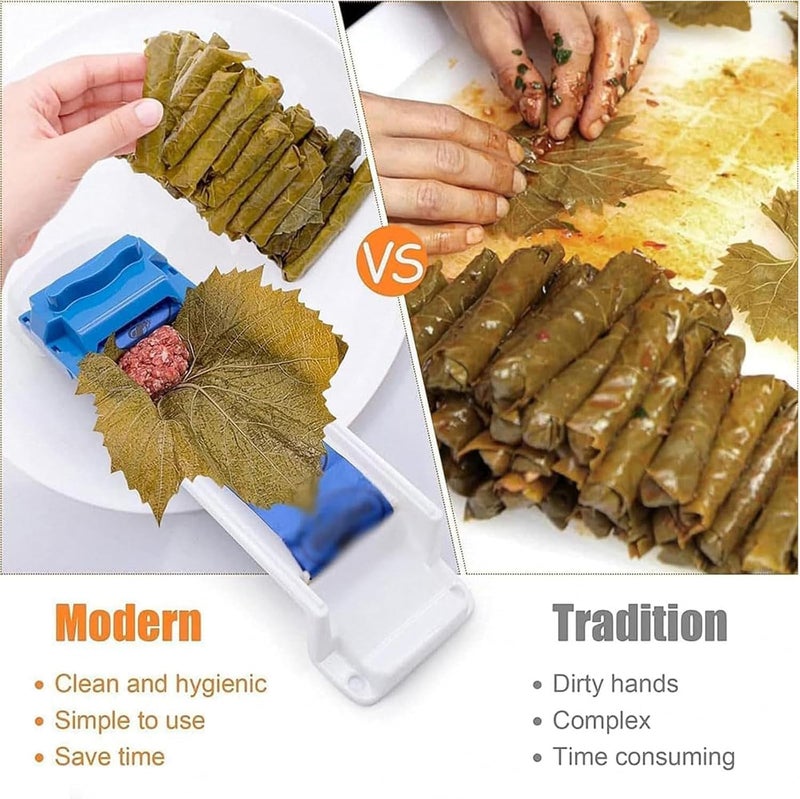 Grape and Kale Leaves Rolling Machine - Easy to Use, Three Levels of Roll Size, Healthy Materials, Rubber Legs for Stability, Lightweight, Easy to Clean Perfect for All Mashers - Image 2