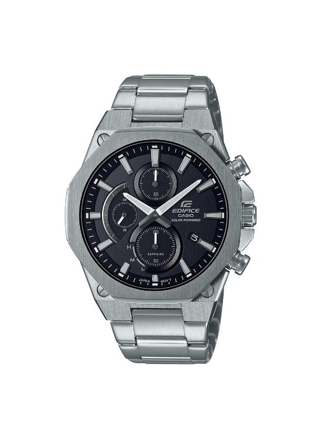 Casio Edifice Men's Watch EFS-S570D-1AUDF Black Dial, Silver Band - Image 1