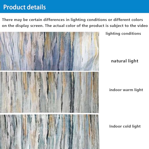 JAWO Abstract Shower Curtain Modern Shower Curtain Sets for Bathroom Gray Blue Aesthetic Stripe Pattern Contemporary Minimalist Painting Polyester Bathtub Curtains - Image 5