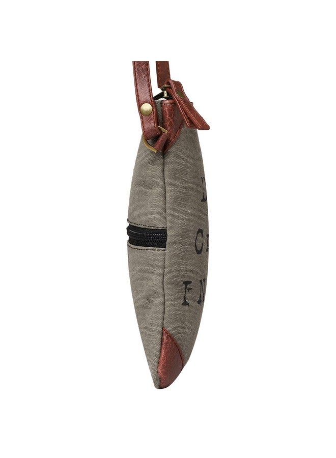 Mona B Canvas Small Sling Crossbody Bag with Stylish Design for Women - Grey - Image 3