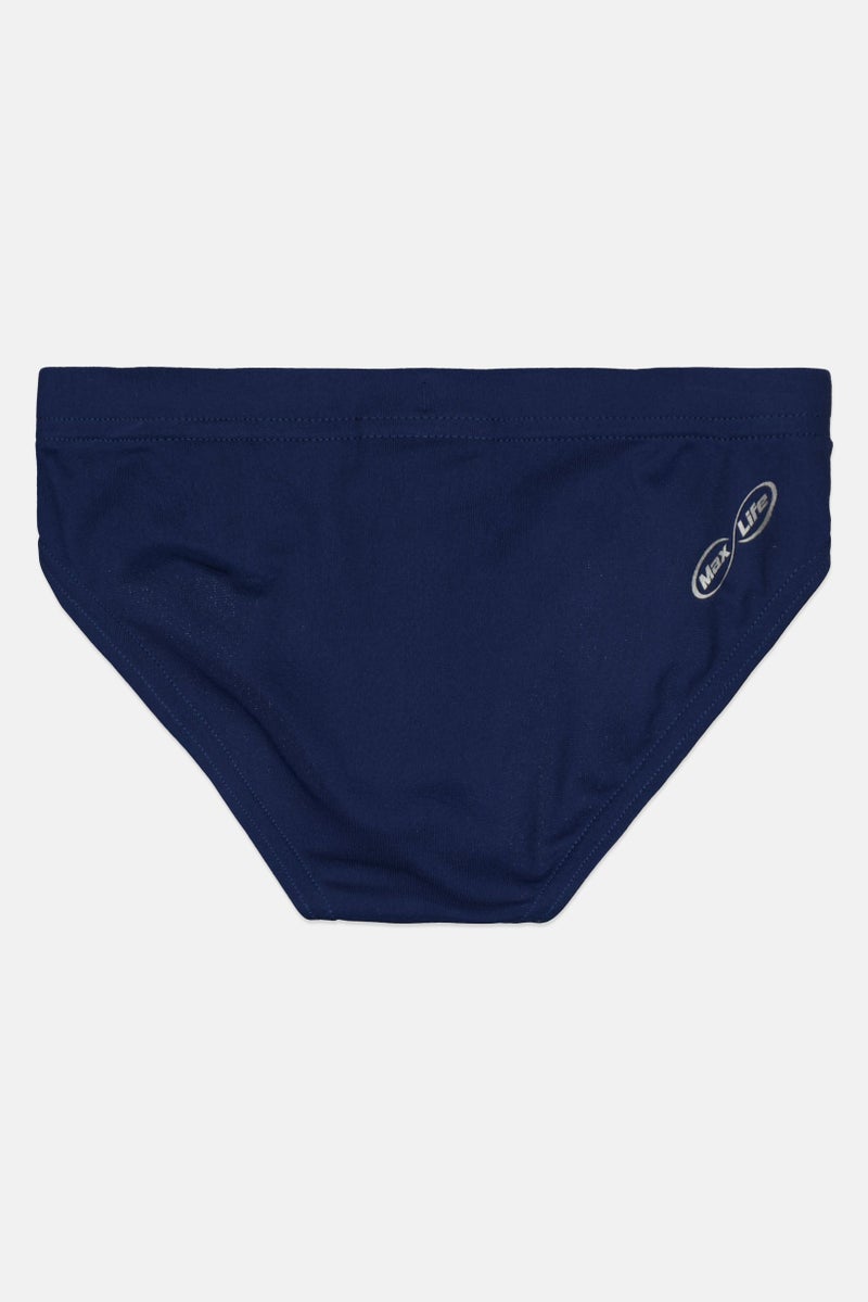 arena Toddlers Boy Brand Logo Brief Swimwear, Navy  - Image 3