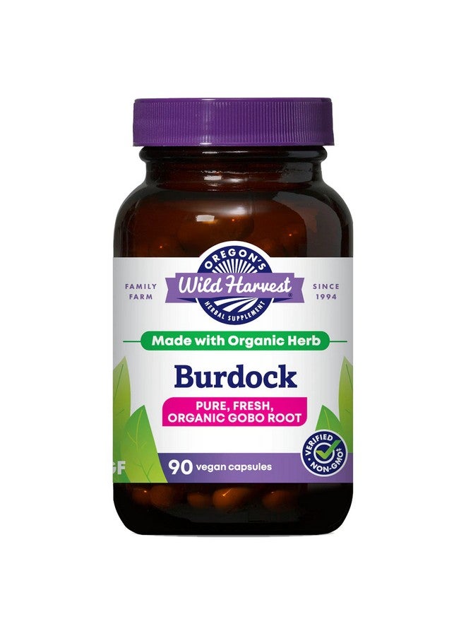 Oregon's Wild Harvest Oregon's Wild Harvest Burdock Organic Traditional Herbal Supplement Non GMO and Gluten Free | Vegan Capsules, 90 Count  - Image 1