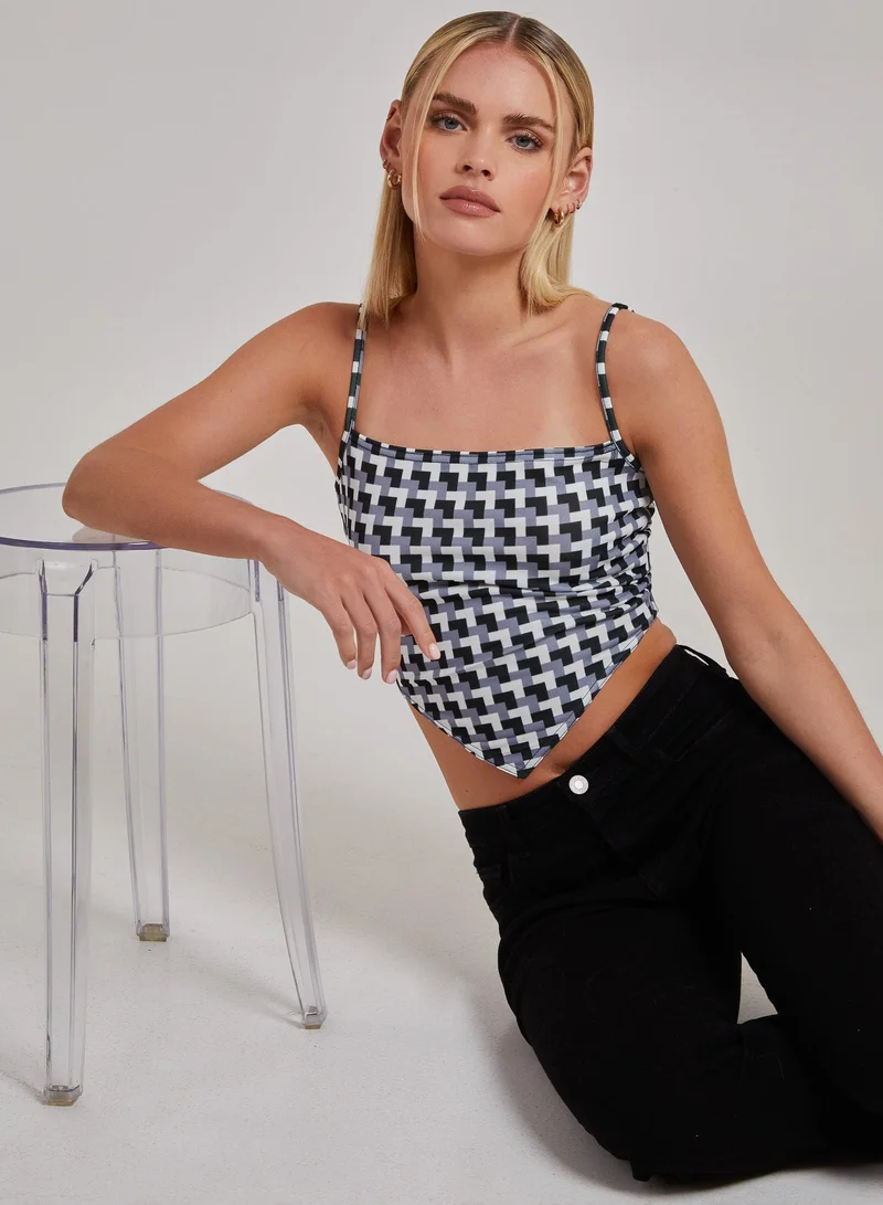 Pink Vanilla  Geometric Print Cami Top for Women | Best Price UAE