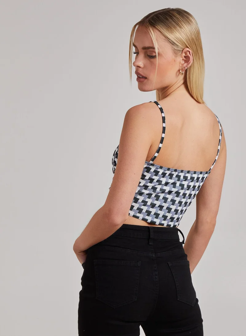 Pink Vanilla  Geometric Print Cami Top for Women | Best Price UAE