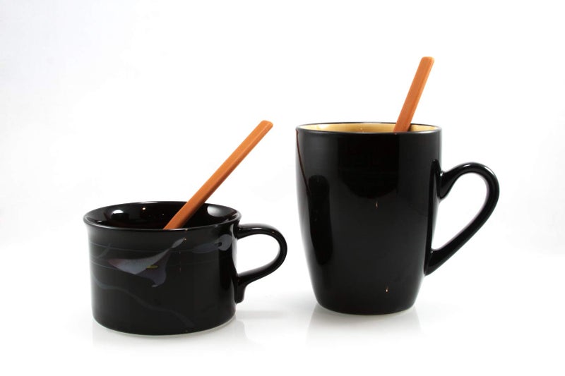 HONEY BEAR KITCHEN ملعقة تحريك سيليكون على شكل دب العسل (مجموعة من 2، دب العسل بني) للقهوة والشاي - Image 2