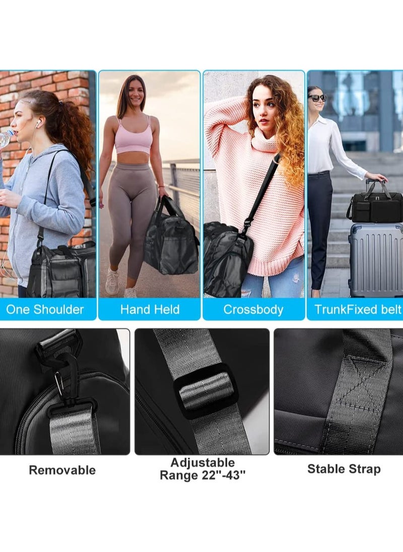 SYOSI - Travel Duffel Bag Large Capacity Gym Overnight Weekend Bags for Women Foldable Hospital Bag with Wet and Dry Separation Portable Holdall Cabin Bag for Sports and Travel - Image 1