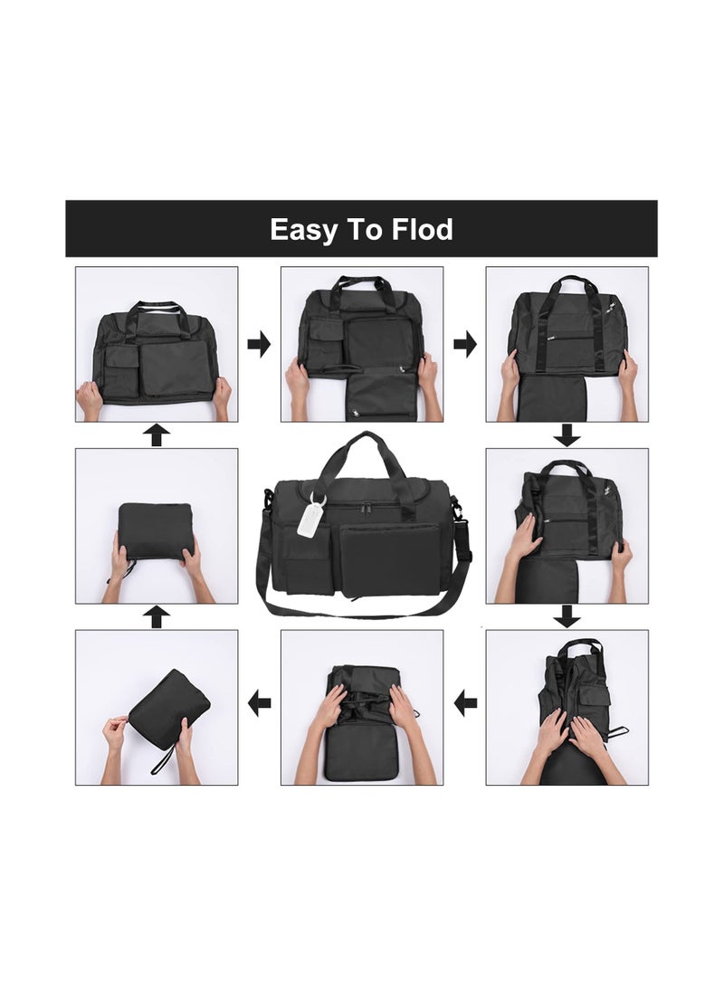 SYOSI - Travel Duffel Bag Large Capacity Gym Overnight Weekend Bags for Women Foldable Hospital Bag with Wet and Dry Separation Portable Holdall Cabin Bag for Sports and Travel - Image 1