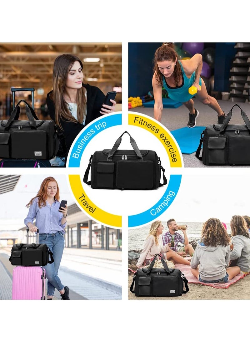 SYOSI - Travel Duffel Bag Large Capacity Gym Overnight Weekend Bags for Women Foldable Hospital Bag with Wet and Dry Separation Portable Holdall Cabin Bag for Sports and Travel - Image 1