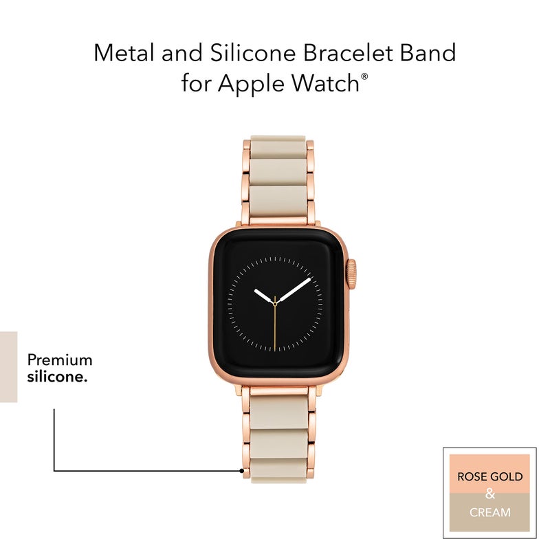Anne Klein Rubberized Fashion Bracelet for Apple Watch, Secure, Adjustable, Apple Watch Replacement Band, Fits Most Wrists - Image 4