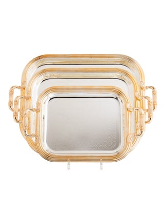 Rectangular metal serving tray set silver and gold - pzsku/ZD868D280534EDD3322D7Z/45/_/1724575972/622ba90f-84a4-4443-a238-643ddcd1c7d9