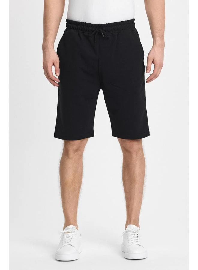 Men's Black Regular Fit Shorts & Bermuda