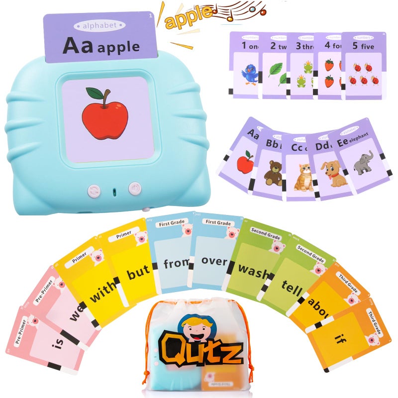 QuTZ Talking Flash Cards,ABC Learning for Toddlers 2-4, Autism Toys, Speech Therapy Toys, Educational Words Flash Cards Kindergarten for Boys and Girls, 272 Sight Words - Image 1