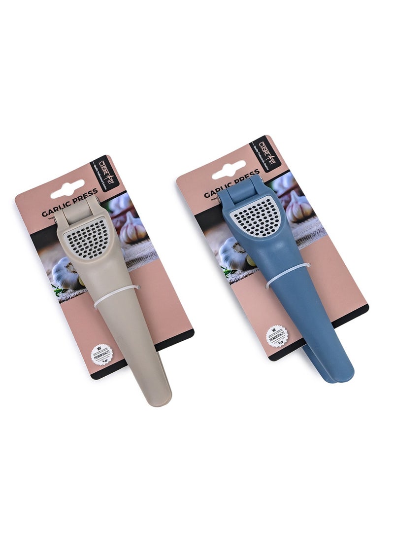 Cuisine Art عصر الثوم من كوزين آرت 19 سم من الفولاذ المقاوم للصدأ - كسارة ثوم ثقيلة، مقاومة للصدأ مع مقبض مريح، قطعة واحدة، متنوعة - Image 1