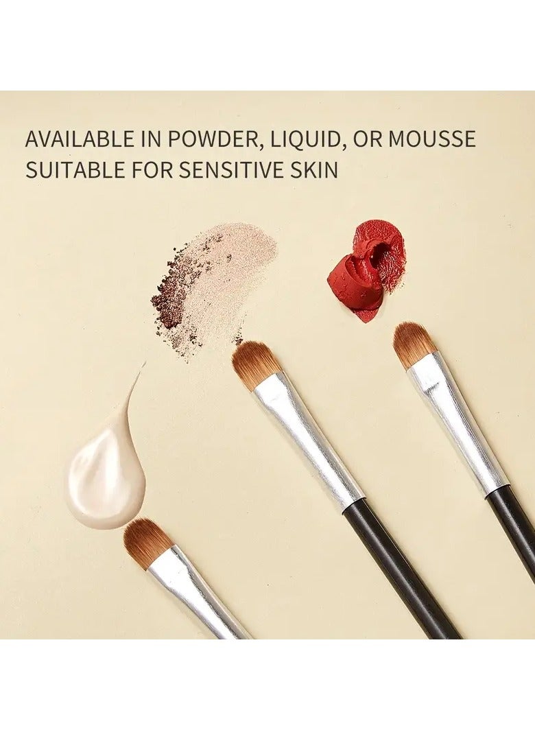 ORiTi طقم فرش مكياج العين 4 قطع احترافي لدمج ظلال العيون فرش مكياج ناعمة ودقيقة لتصحيح العيوب والحواجب وكحل العين، مثالي للمبتدئين والفنانين، شعيرات صناعية كثيفة متميزة - Image 3