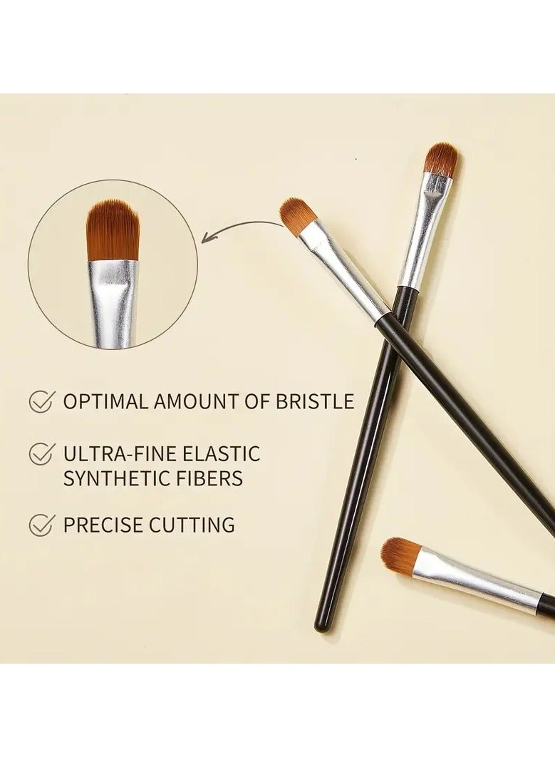 ORiTi طقم فرش مكياج العين 4 قطع احترافي لدمج ظلال العيون فرش مكياج ناعمة ودقيقة لتصحيح العيوب والحواجب وكحل العين، مثالي للمبتدئين والفنانين، شعيرات صناعية كثيفة متميزة - Image 5