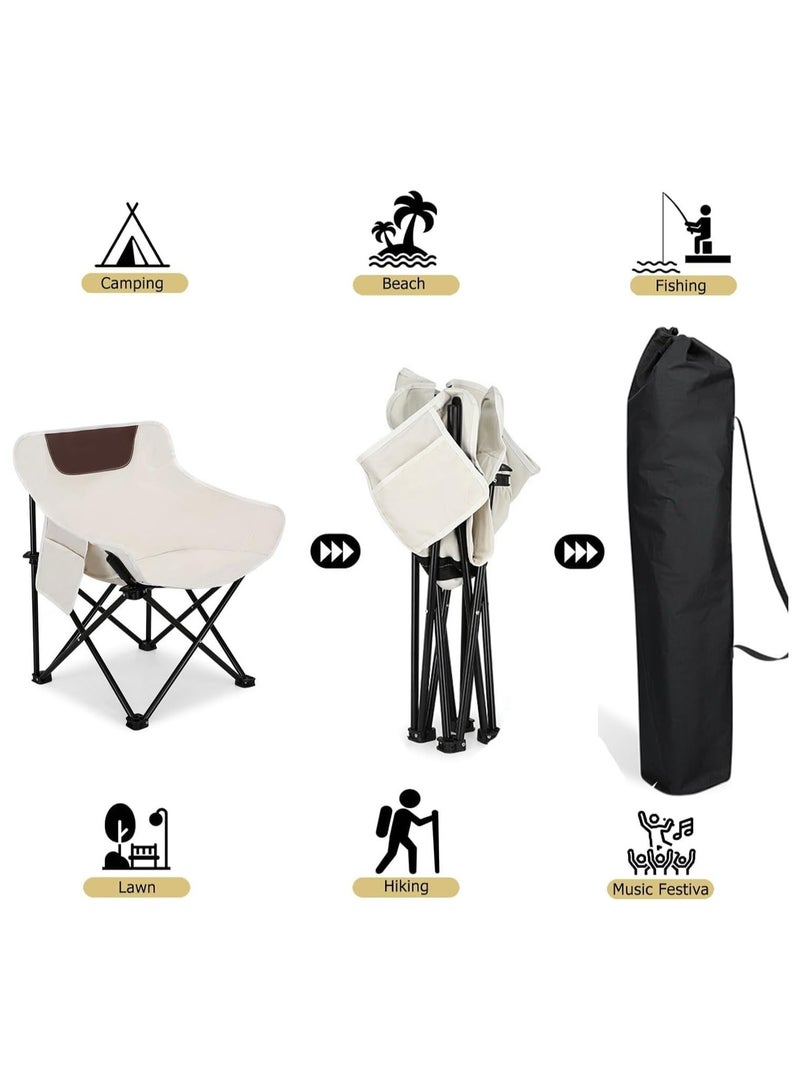 LINGWEI Outdoor Camping Chair with Carry Bag Lightweight seat Portable Heavy Duty Foldable Chair for Camping, Hiking,Fishing, Beach, BBQ and Picnics - Image 3