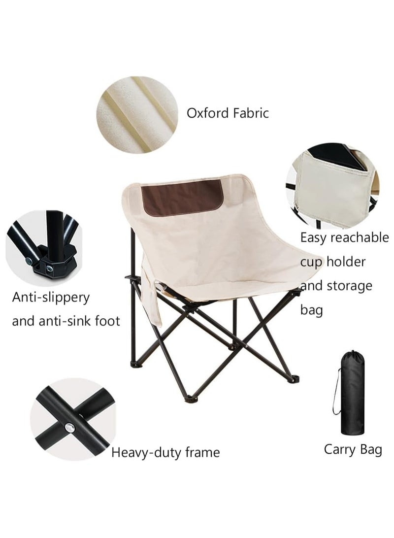 LINGWEI Outdoor Camping Chair with Carry Bag Lightweight seat Portable Heavy Duty Foldable Chair for Camping, Hiking,Fishing, Beach, BBQ and Picnics - Image 2