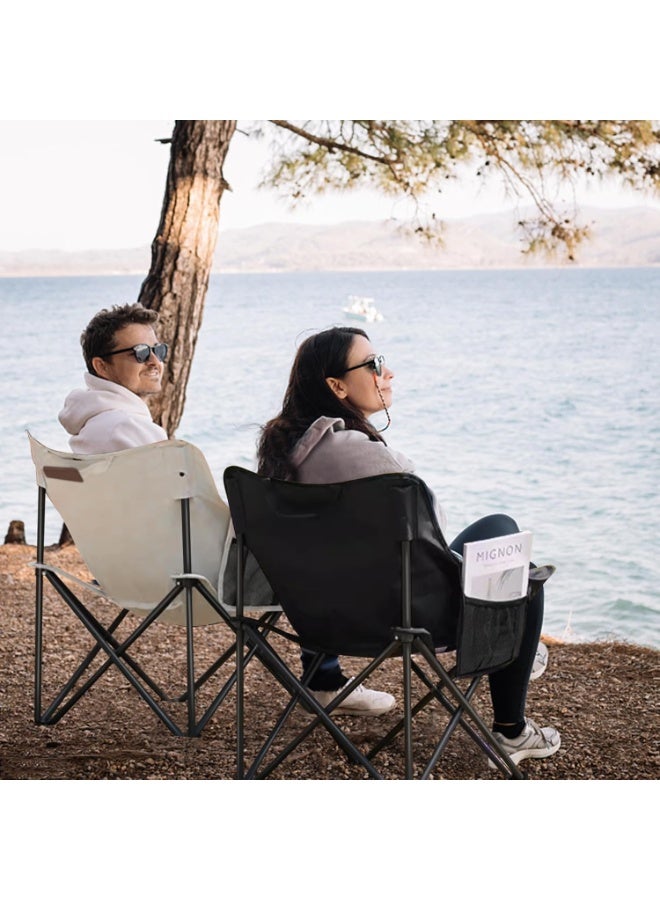 LINGWEI Outdoor Camping Chair with Carry Bag Lightweight seat Portable Heavy Duty Foldable Chair for Camping, Hiking,Fishing, Beach, BBQ and Picnics - Image 4