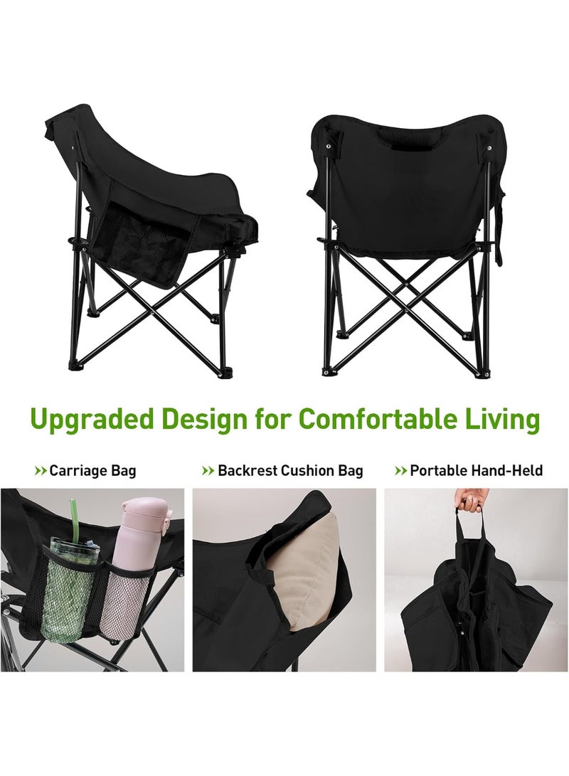 LINGWEI Outdoor Camping Chair with Carry Bag Lightweight seat Portable Heavy Duty Foldable Chair for Camping, Hiking,Fishing, Beach, BBQ and Picnics - Image 5