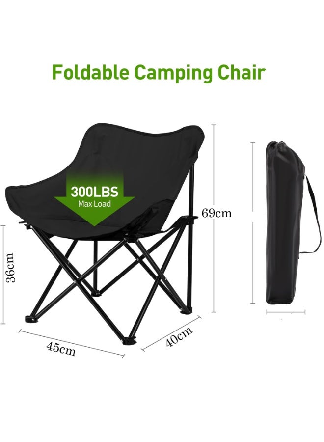 LINGWEI Outdoor Camping Chair with Carry Bag Lightweight seat Portable Heavy Duty Foldable Chair for Camping, Hiking,Fishing, Beach, BBQ and Picnics - Image 2