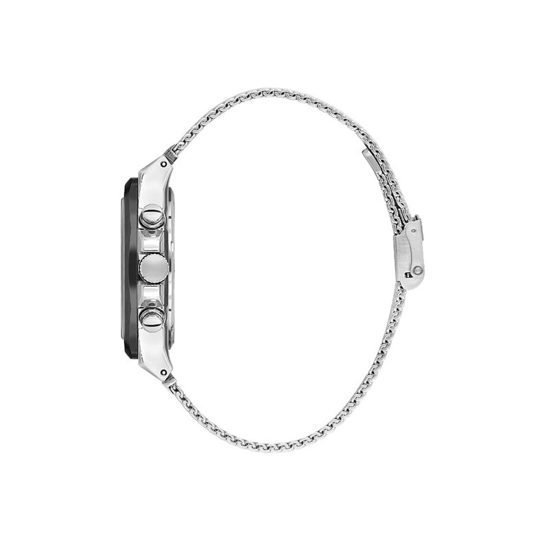 دانيل كلاين سوار شبكي رجالي | علبة من سبيكة فضية وسوداء | تناظري | قرص دائري مزدوج الطبقات باللون الأخضر الداكن | كوارتز ياباني | حصري | مقاومة للماء حتى عمق 50 مترًا - Image 2