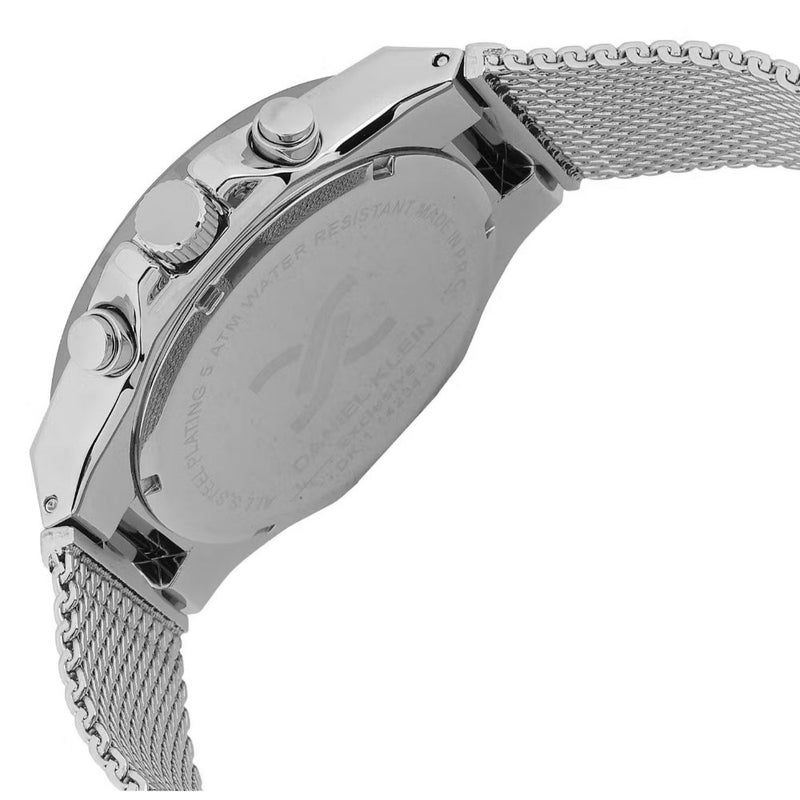 دانيل كلاين سوار شبكي رجالي | علبة من سبيكة فضية وسوداء | تناظري | قرص دائري مزدوج الطبقات باللون الأخضر الداكن | كوارتز ياباني | حصري | مقاومة للماء حتى عمق 50 مترًا - Image 3