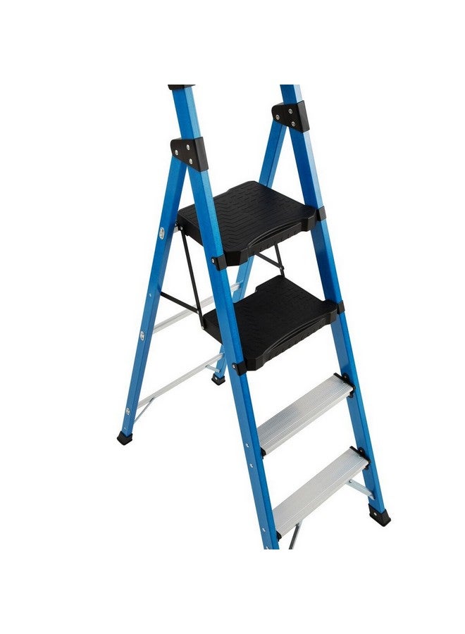 Werner Bailey Folding Compact Platform Stepladder Blue and Black 11.5 x 55.5 x 173 cm C6204ME - Image 2