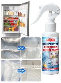 WILLIAM WEIR 120ml Defrosting Spray For Fridge Freezer, Refrigerator Cleaning Defrost Spray Frost Remover for Cleaning Inside Refrigerator, Defrost Spray for Fridge and Freezer, Quickly Removes Ice  - Image 1