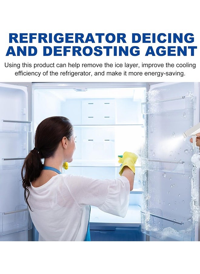WILLIAM WEIR - 120ml Defrosting Spray For Fridge Freezer, Refrigerator Cleaning Defrost Spray Frost Remover for Cleaning Inside Refrigerator, Defrost Spray for Fridge and Freezer, Quickly Removes Ice - Image 1