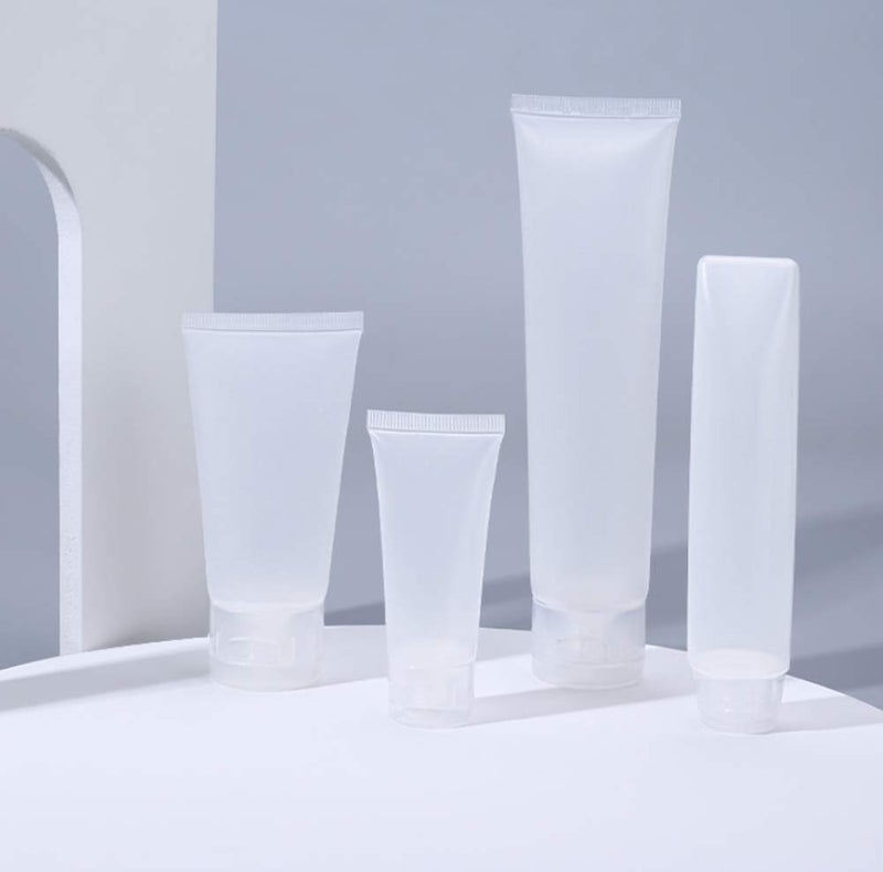 Ovenot 24PCS 50ml/1.7oz Empty Refillable Clear Plastic Squeeze Soft Tubes with Flip Cover Lotion Bottle Travel Sample Packing Cosmetic Makeup Container Storage Vials Jars for Facial Cleaner Toiletries - Image 3
