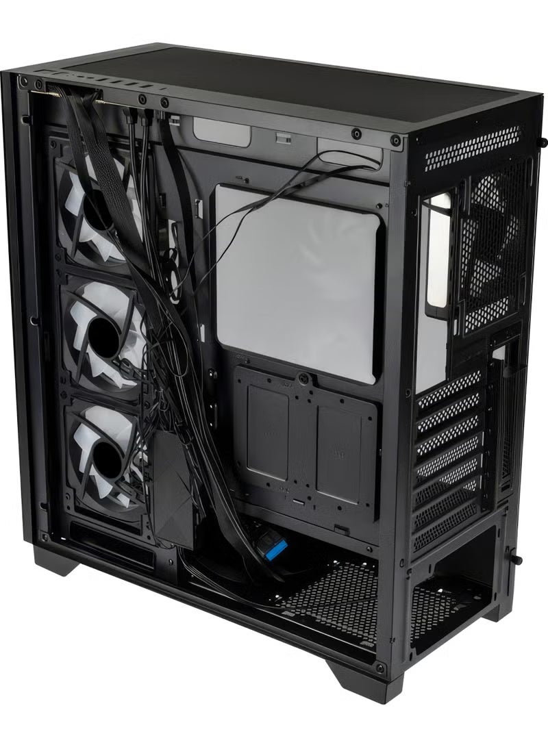 AEROCOOL B507F-G-BK-v1 Gaming Case – 4x ARGB Fans, Type-C Port, Tempered Glass Panel - Image 4
