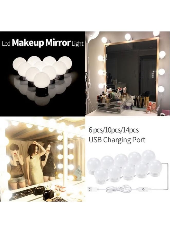 TIGER LED Vanity Mirror Lights Kit – White, 26 x 7 x 17 cm, Adjustable Brightness, USB Powered, Soft Natural Lighting for Makeup, Grooming & Self-Care, Easy Stick-On Installation for Dressing Tables, Beauty Counters & Bathroom Mirrors  - Image 4