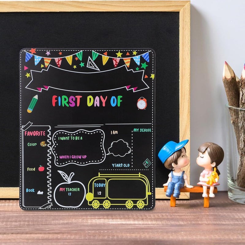 Al Raied ARS® First Day of School Double-Sided Blackboard Sign for Kids - Image 4