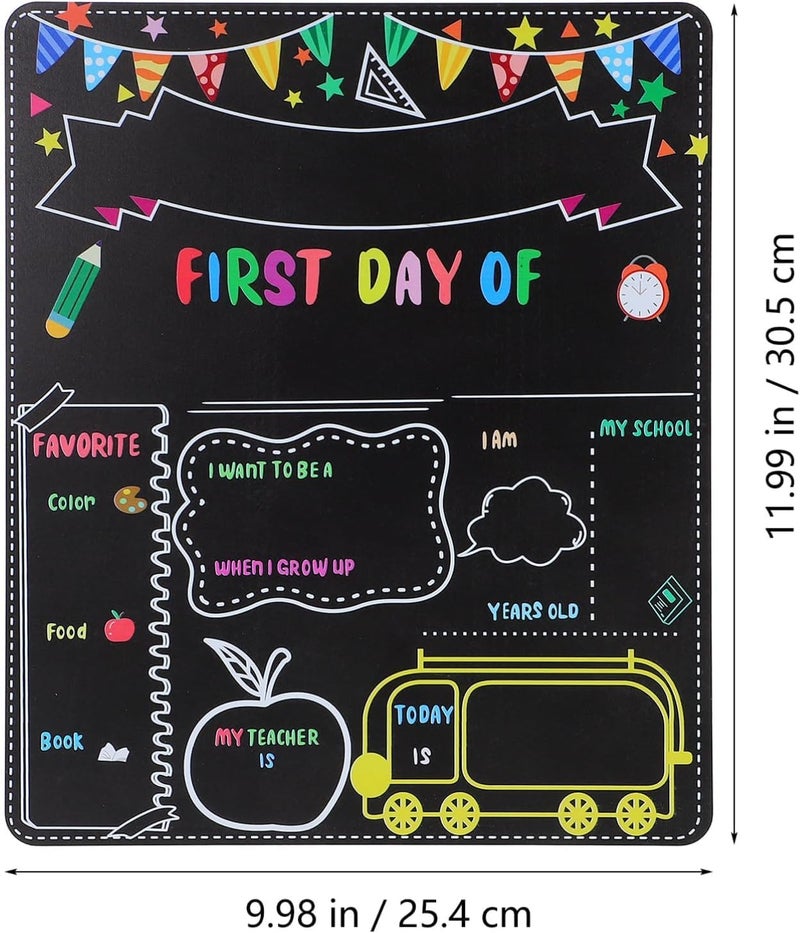 Al Raied ARS® First Day of School Double-Sided Blackboard Sign for Kids - Image 3