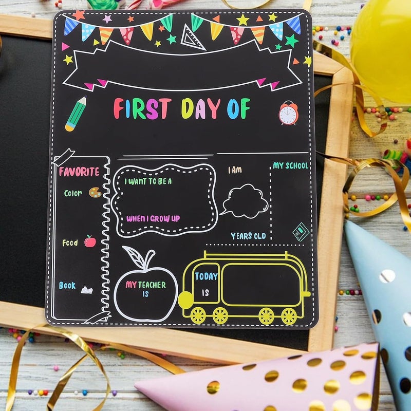 Al Raied ARS® First Day of School Double-Sided Blackboard Sign for Kids - Image 2