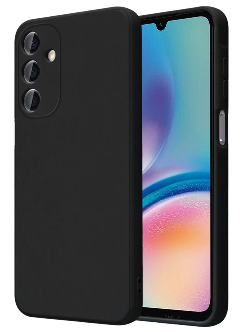 CATANES Liquid Silicone Case for Samsung Galaxy A05s Protective Phone Case with Soft Anti-Scratch Microfiber Lining Utra Slim Drop Protection Phone Cover - Black - Image 1