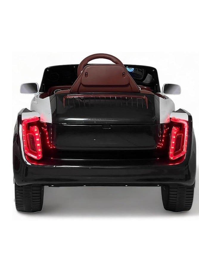 AL BADER - Electric Ride On Car Luxury Rolls Royce With 4 Motors, 12V Battery With Remote Control, Audio and Visula Effects, For Kids 3-8 Years (White). - Image 1