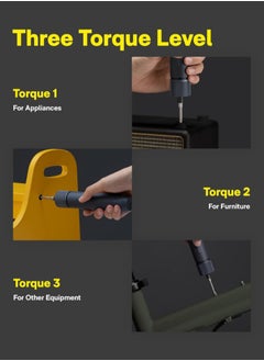 HOTO Cordless Electric Screwdriver Kit – HOTO Straight Screwdriver Set, 4N·m Torque, Adjustable 3-Stage Power, USB-C Rechargeable, LED Light, with Portable Storage Box – Blue – QWLSD011  - Image 3