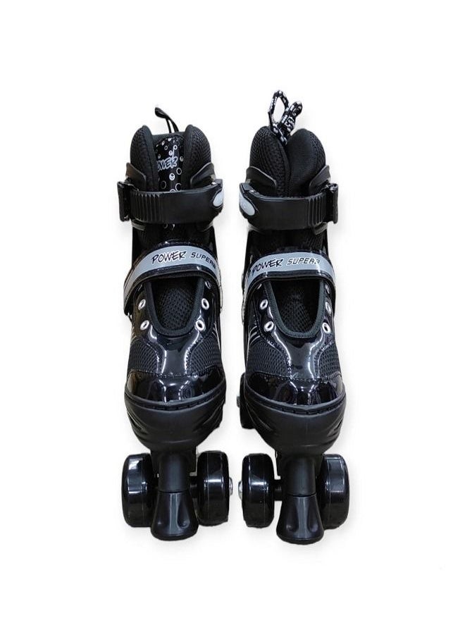 SPORT - Skates  shoes 4 Wheel Outdoor Sports 3 Size  Large (39-42) Black - Image 1