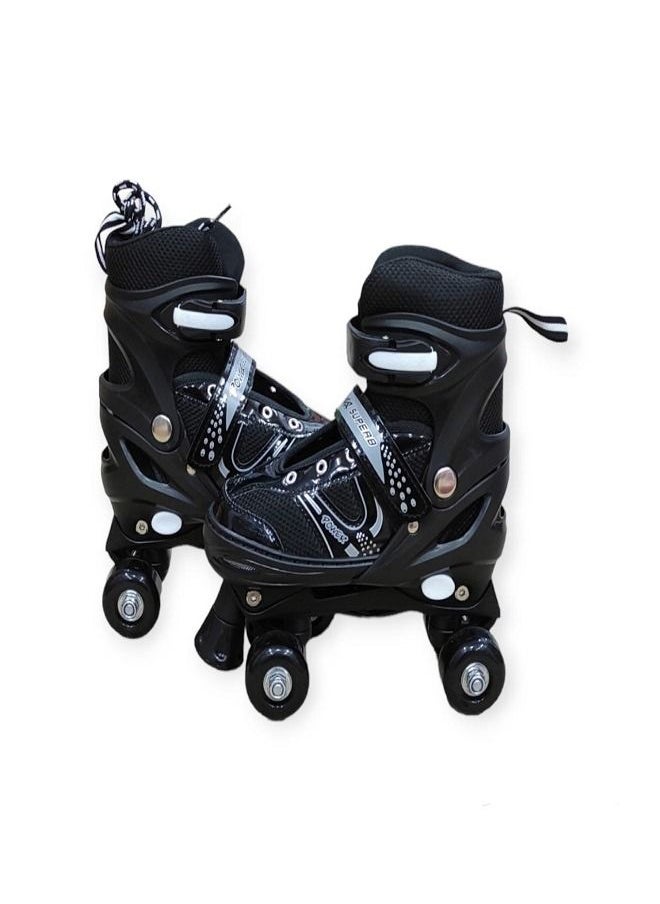 SPORT - Skates  shoes 4 Wheel Outdoor Sports 3 Size  Large (39-42) Black - Image 1
