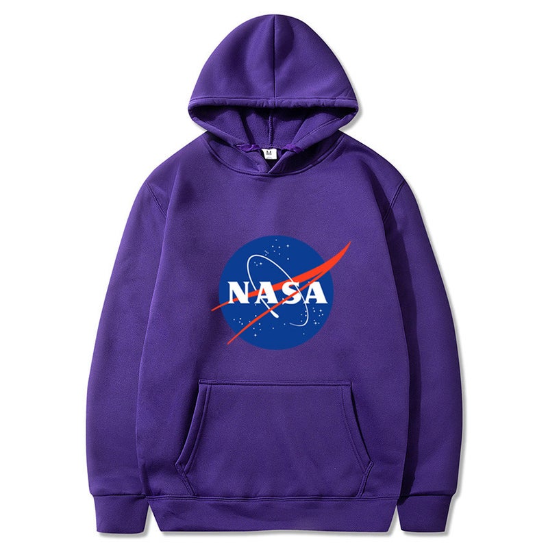 2024 autumn and winter new tide brand AliExpress explosions nasa series letter pullover hooded vests 7-color S-3XL Big Purple 