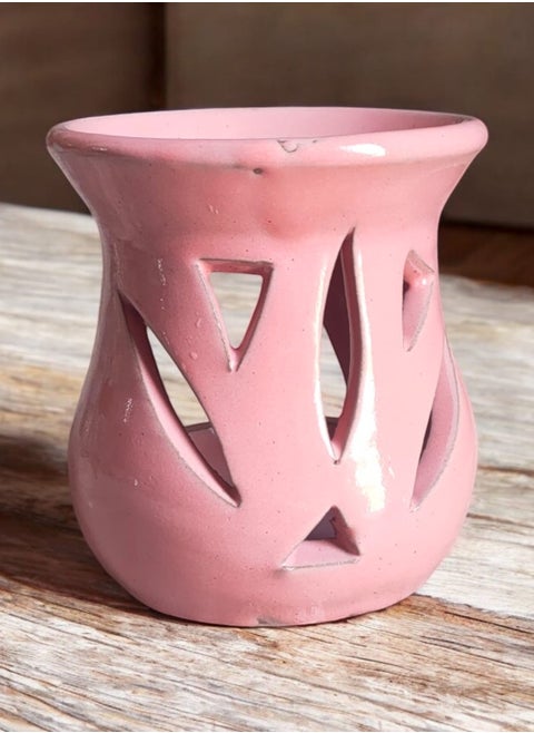 A perfume diffuser made of pottery and porcelain, hand-crafted and painted, size 10 cm