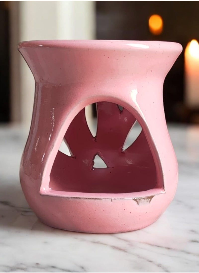 A perfume diffuser made of pottery and porcelain, hand-crafted and painted, size 10 cm