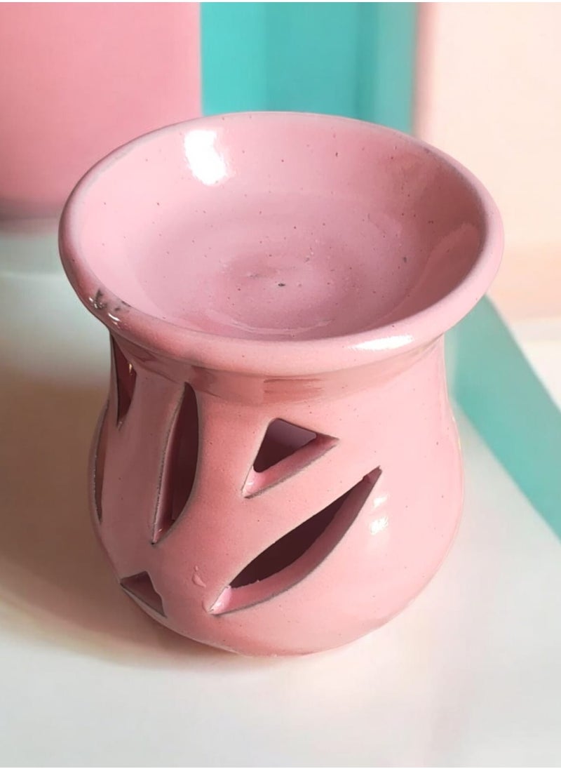 A perfume diffuser made of pottery and porcelain, hand-crafted and painted, size 10 cm